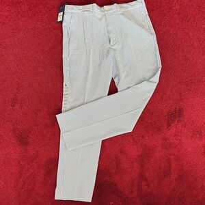 Polo Ralph Lauren Men's 38 x 32 Tailored Fit Seersucker Blue Striped Pants